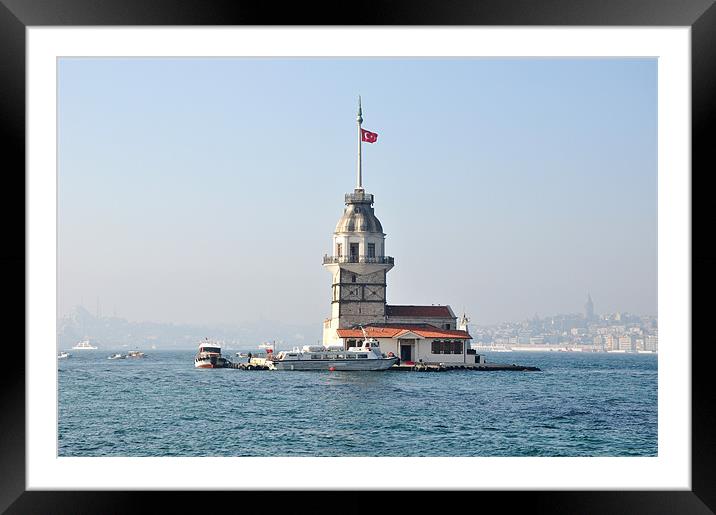 Istanbul. Light-house. Framed Mounted Print by Nelly Gogus
