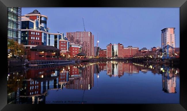 Salford Quays Reflections Framed Print by Michele Davis