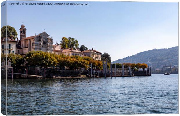 Stresa on Lake Maggiore Canvas Print by Graham Moore