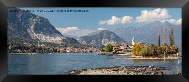 Stresa and Isola Superiore on Lake Maggiore Framed Print by Graham Moore