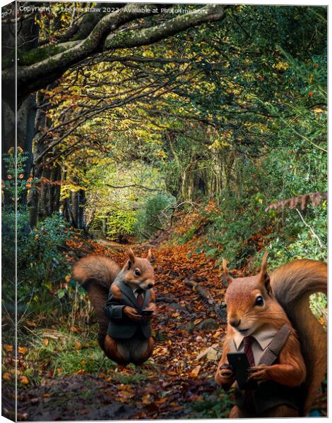 Nut Audit: A Hilarious Woodland Inspection Canvas Print by Lee Kershaw