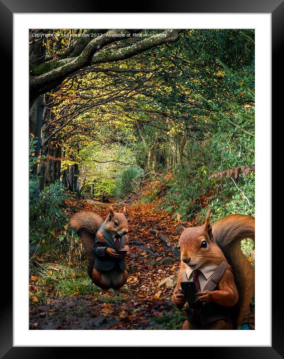 Nut Audit: A Hilarious Woodland Inspection Framed Mounted Print by Lee Kershaw