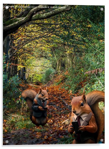 Nut Audit: A Hilarious Woodland Inspection Acrylic by Lee Kershaw