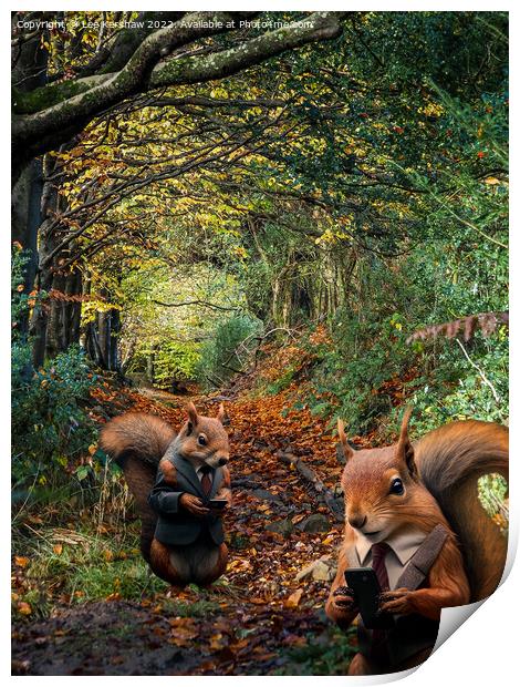 Nut Audit: A Hilarious Woodland Inspection Print by Lee Kershaw