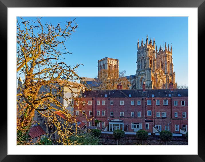 York Minster from City Wall Framed Mounted Print by Darren Galpin