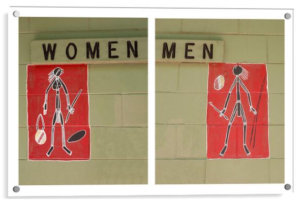 Men and Women Signs on Toilet Block Acrylic by Antonio Ribeiro