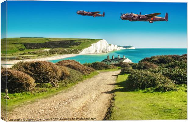 Seven Sisters Lancasters Canvas Print by Alison Chambers