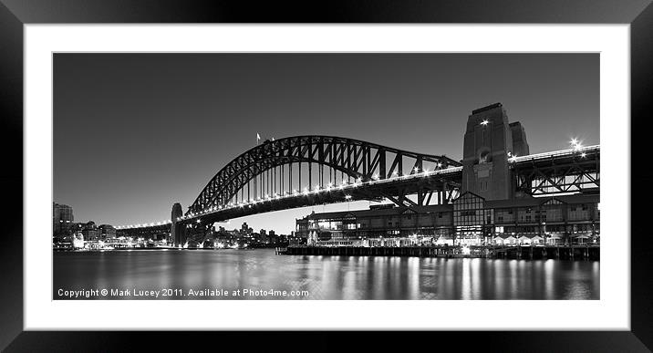 Towards the Bridge Framed Mounted Print by Mark Lucey