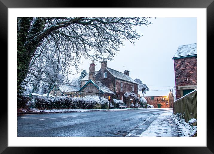 The Rockingham Arms Winter Time Framed Mounted Print by Apollo Aerial Photography