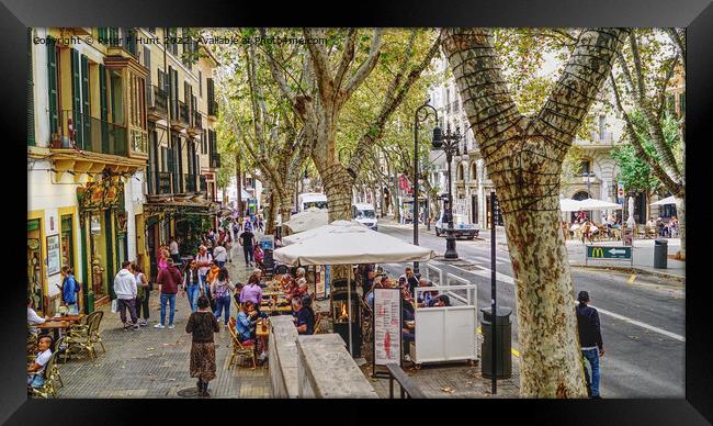 City Life Palma Mallorca Framed Print by Peter F Hunt