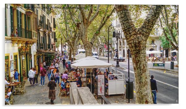 City Life Palma Mallorca Acrylic by Peter F Hunt