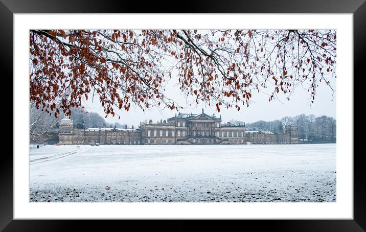 Wentworth Woodhouse Rotherham A Christmas Card Framed Mounted Print by Apollo Aerial Photography