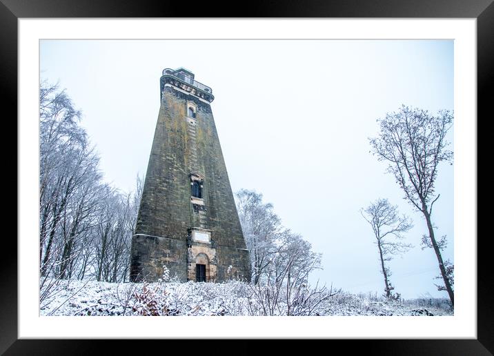 Hoober Stand In The Snow Framed Mounted Print by Apollo Aerial Photography