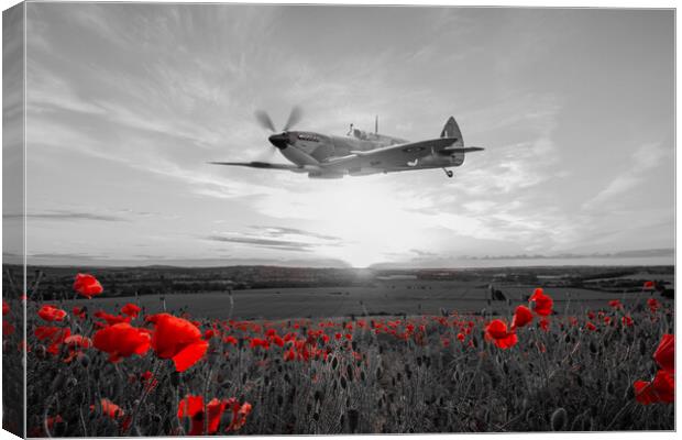Spitfire Dedication Pass Canvas Print by J Biggadike