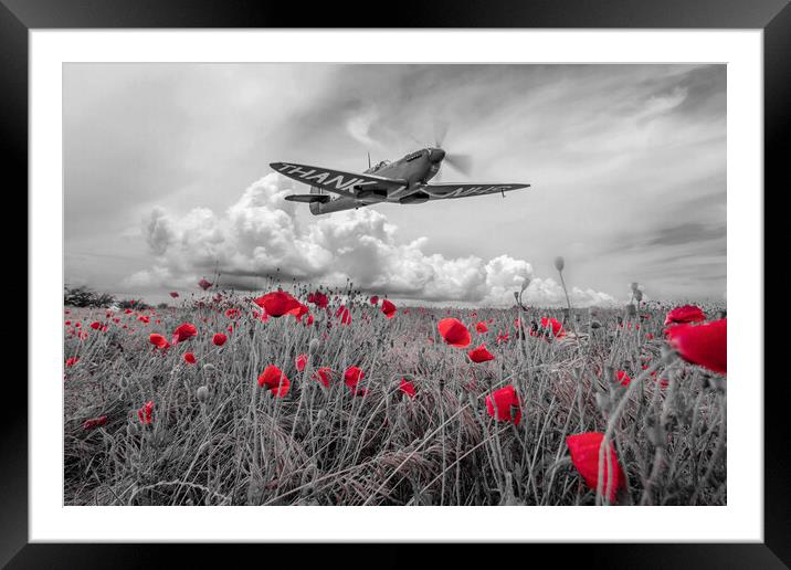 NHS Tribute Fly Past Framed Mounted Print by J Biggadike