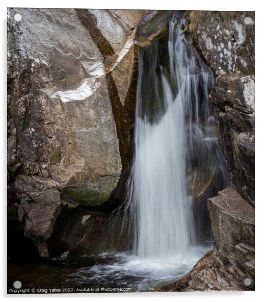 Falls of Bruar Scotland. Acrylic by Craig Yates