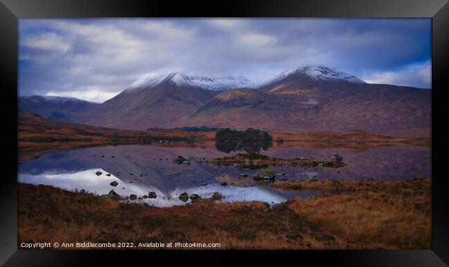 Reflections of Glencoe in Scotland Framed Print by Ann Biddlecombe