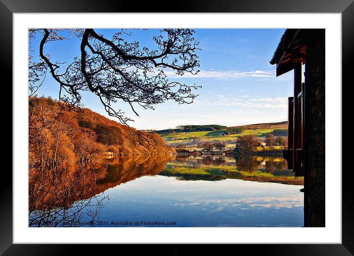 Pooley Bridge Reflections Framed Mounted Print by Jason Connolly