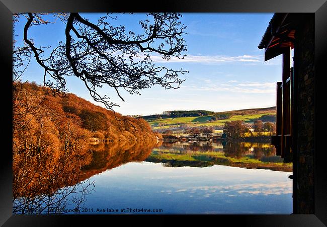 Pooley Bridge Reflections Framed Print by Jason Connolly