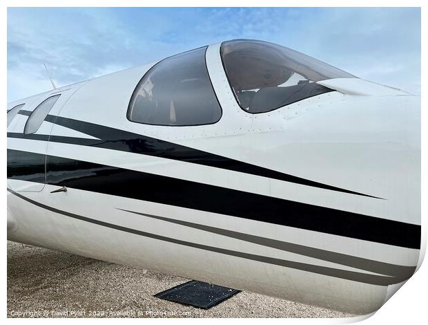 Cessna Private Jet Canopy  Print by David Pyatt