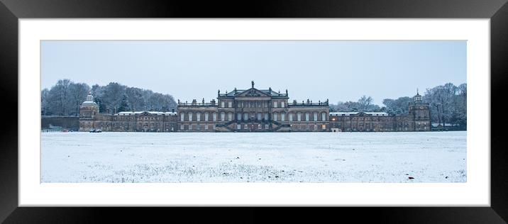 Wentworth Woodhouse Rotherham Winter Framed Mounted Print by Apollo Aerial Photography