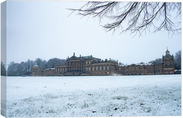 Wentworth Woodhouse Winter Canvas Print by Apollo Aerial Photography