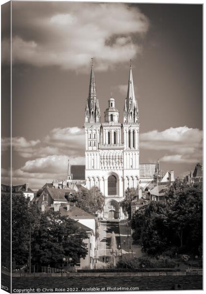 Angers cathedral Canvas Print by Chris Rose