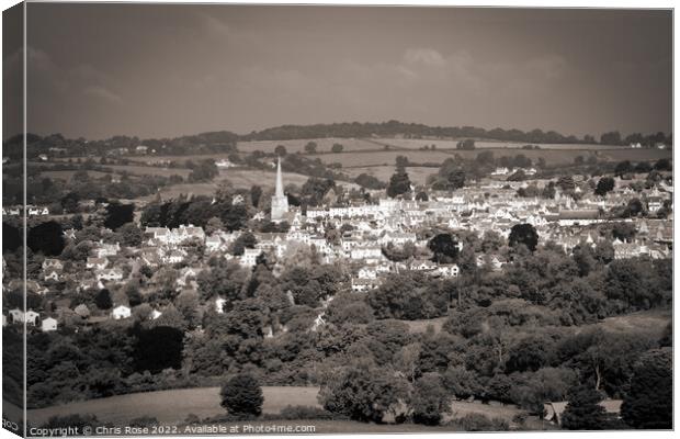 Painswick Cotswold countryside view Canvas Print by Chris Rose