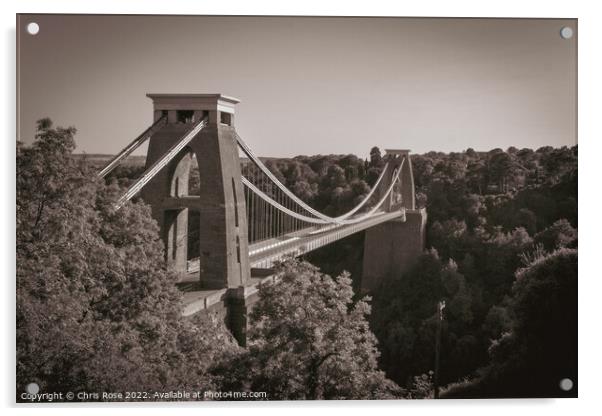 Clifton Suspension Bridge, Bristol Acrylic by Chris Rose