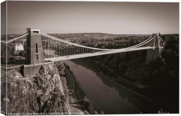 Clifton Suspension Bridge, Bristol Canvas Print by Chris Rose