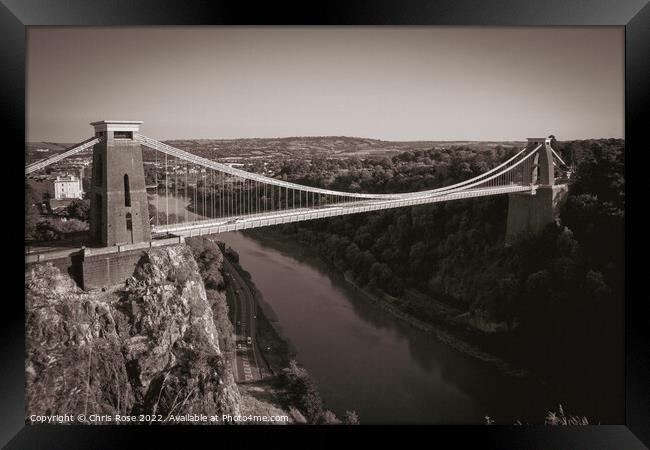 Clifton Suspension Bridge, Bristol Framed Print by Chris Rose