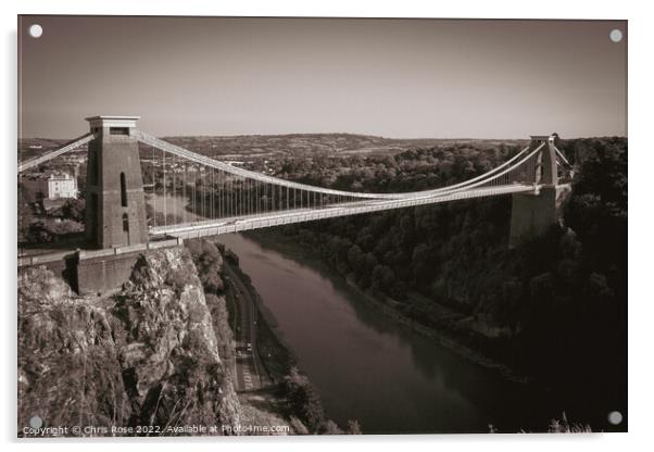 Clifton Suspension Bridge, Bristol Acrylic by Chris Rose