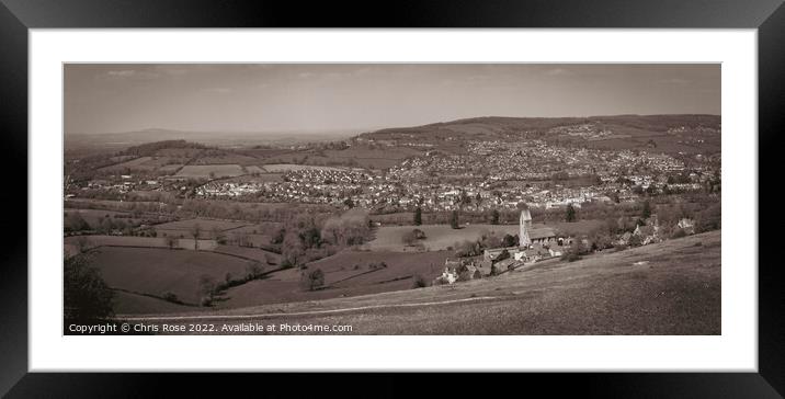 Stroud Valleys view Framed Mounted Print by Chris Rose
