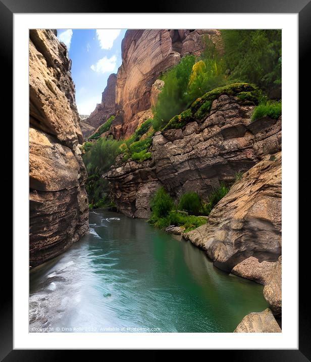 Narrow Canyon Graphic Framed Mounted Print by Dina Rolle