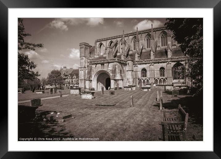 Malmesbury Abbey Framed Mounted Print by Chris Rose