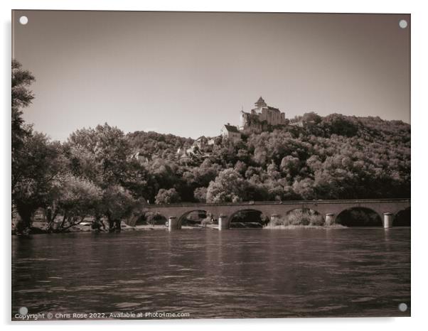 Castenaud-la-Chapelle,  Dordogne River Acrylic by Chris Rose
