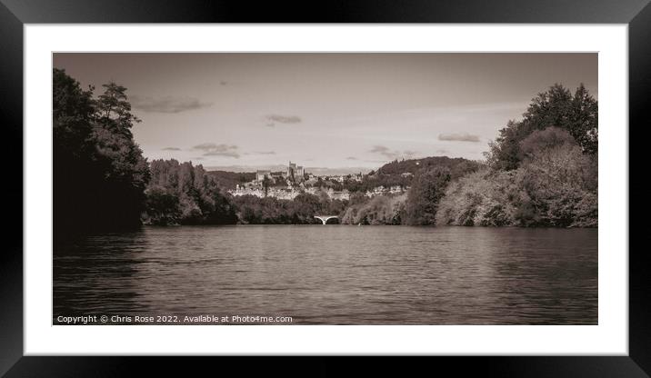 Dordogne River and Beynac-et-Cazenac, France Framed Mounted Print by Chris Rose