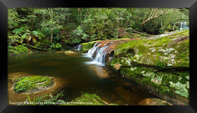 A Parallel View - Somesby Falls Framed Print by Mark Lucey