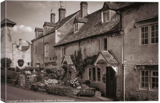 Painswick cotswold cottages Canvas Print by Chris Rose