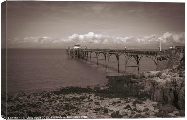 The Victorian pier at Clevedon, Somerset, UK Canvas Print by Chris Rose