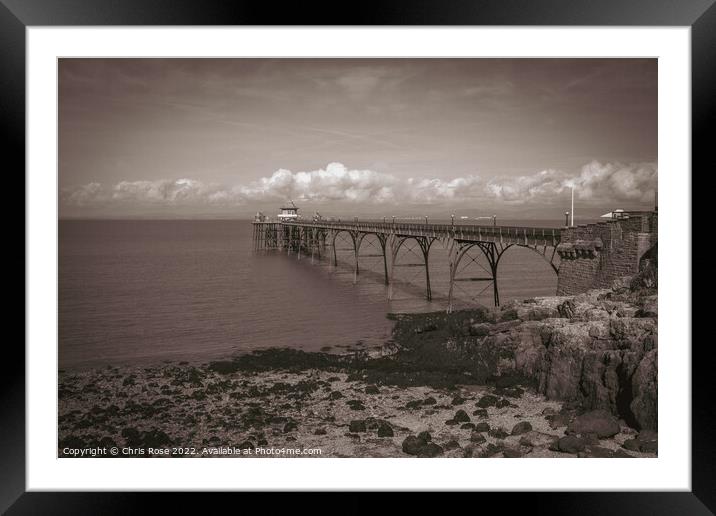The Victorian pier at Clevedon, Somerset, UK Framed Mounted Print by Chris Rose