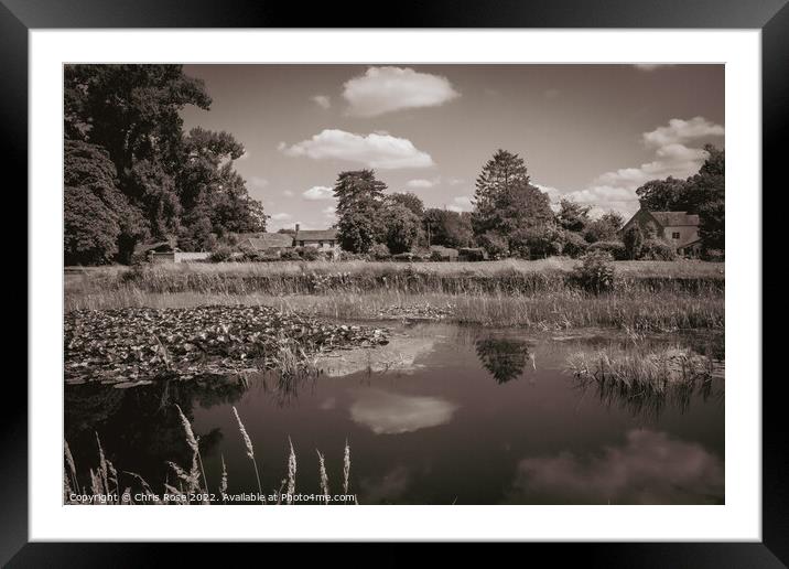 Frampton on Severn.  Village green and ponds. Framed Mounted Print by Chris Rose