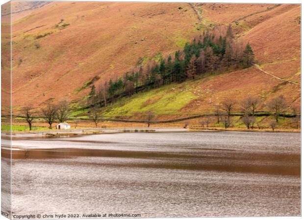 Cottage on the Banks of Buttermere Canvas Print by chris hyde