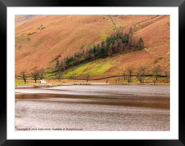 Cottage on the Banks of Buttermere Framed Mounted Print by chris hyde