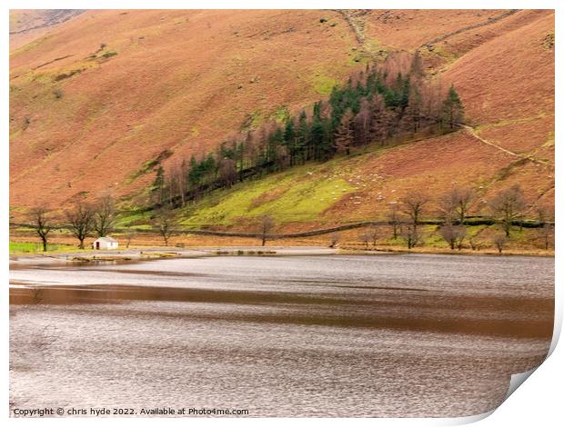 Cottage on the Banks of Buttermere Print by chris hyde