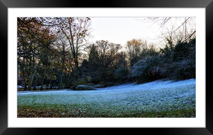 Frosty Landscape Framed Mounted Print by Richard Fairbairn