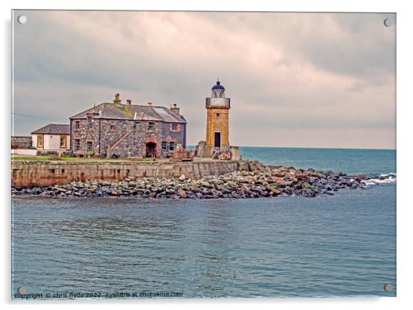 Portpatrick Lighthouse Scotland Acrylic by chris hyde