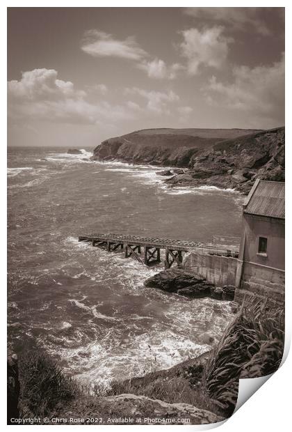 Lizard Point. The old lifeboat station. Print by Chris Rose