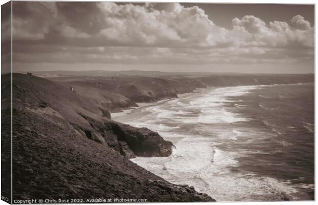 St Agnes Heritage Coast in Cornwall, UK Canvas Print by Chris Rose