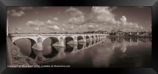 River Loire, Saumur Framed Print by Chris Rose